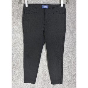 Old Navy Pixie Ankle Pants‎ Women Size 2 Stretch Black Polka Dot Print Pockets